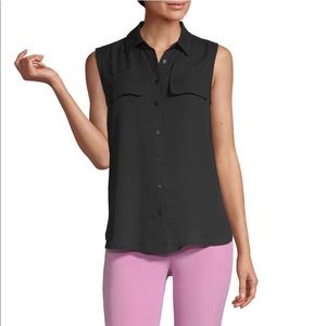 Worthington Black Sleeveless Blouse NWT